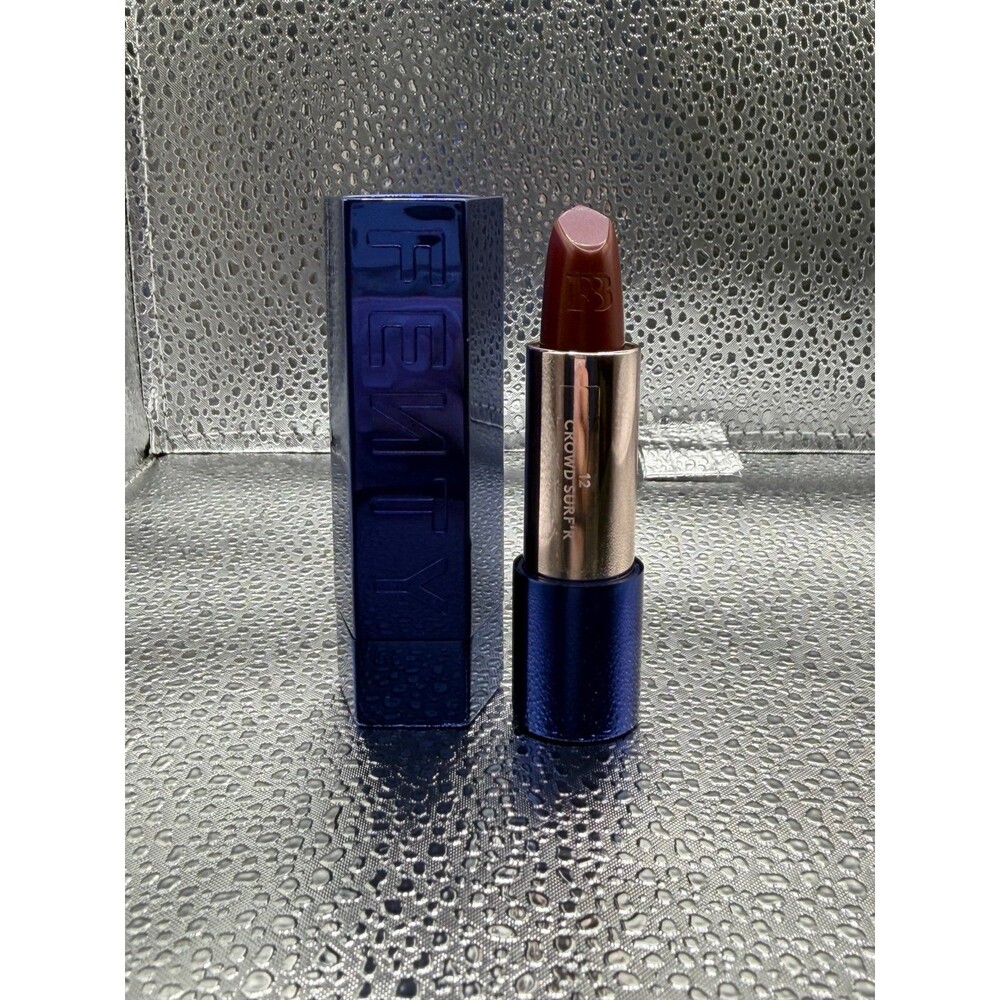Fenty Beauty Icon Semi-Matte Lipstick-12 Crowd Surf’R w-Navy Shell